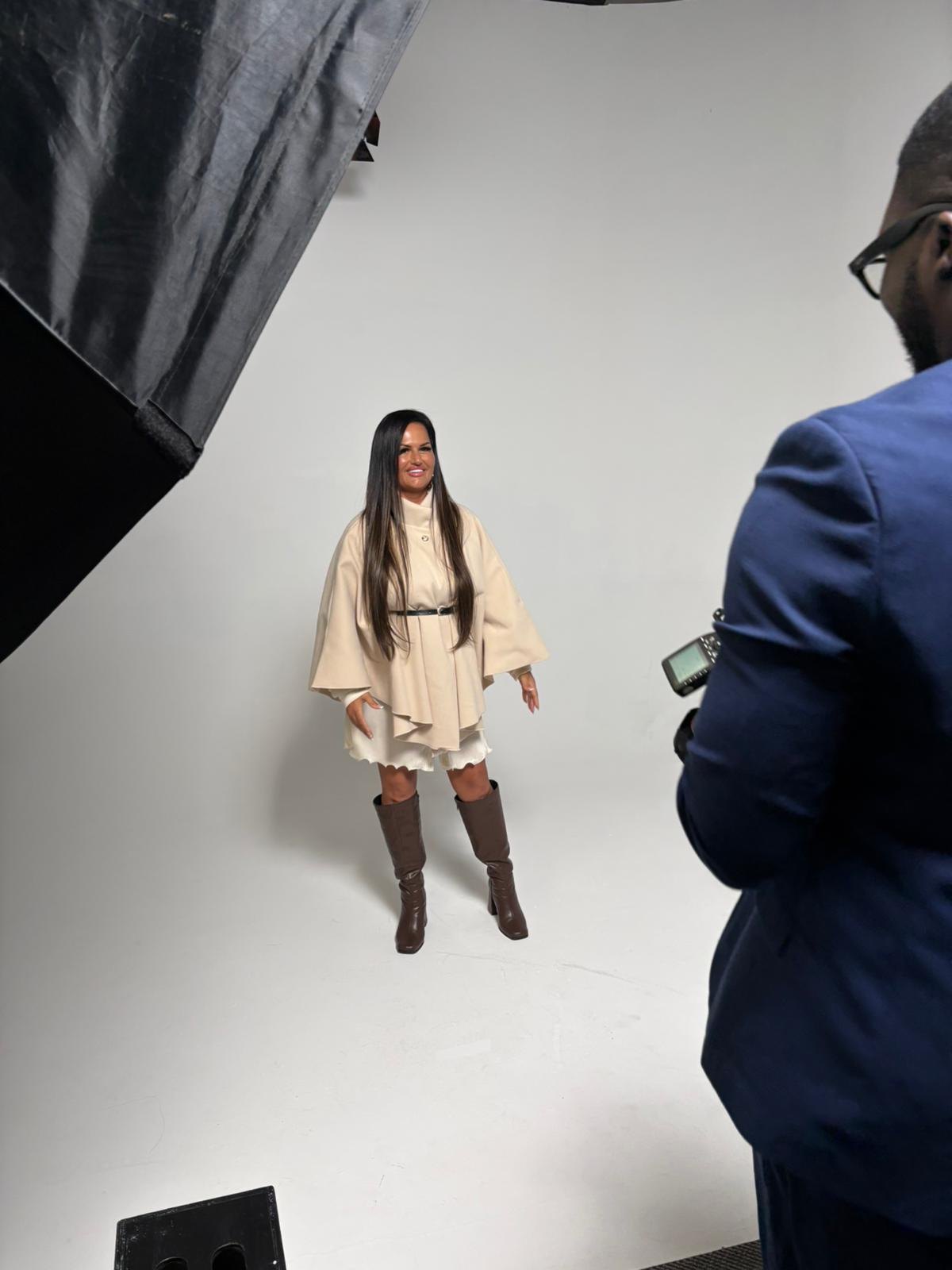 Apriel Louise on a shoot